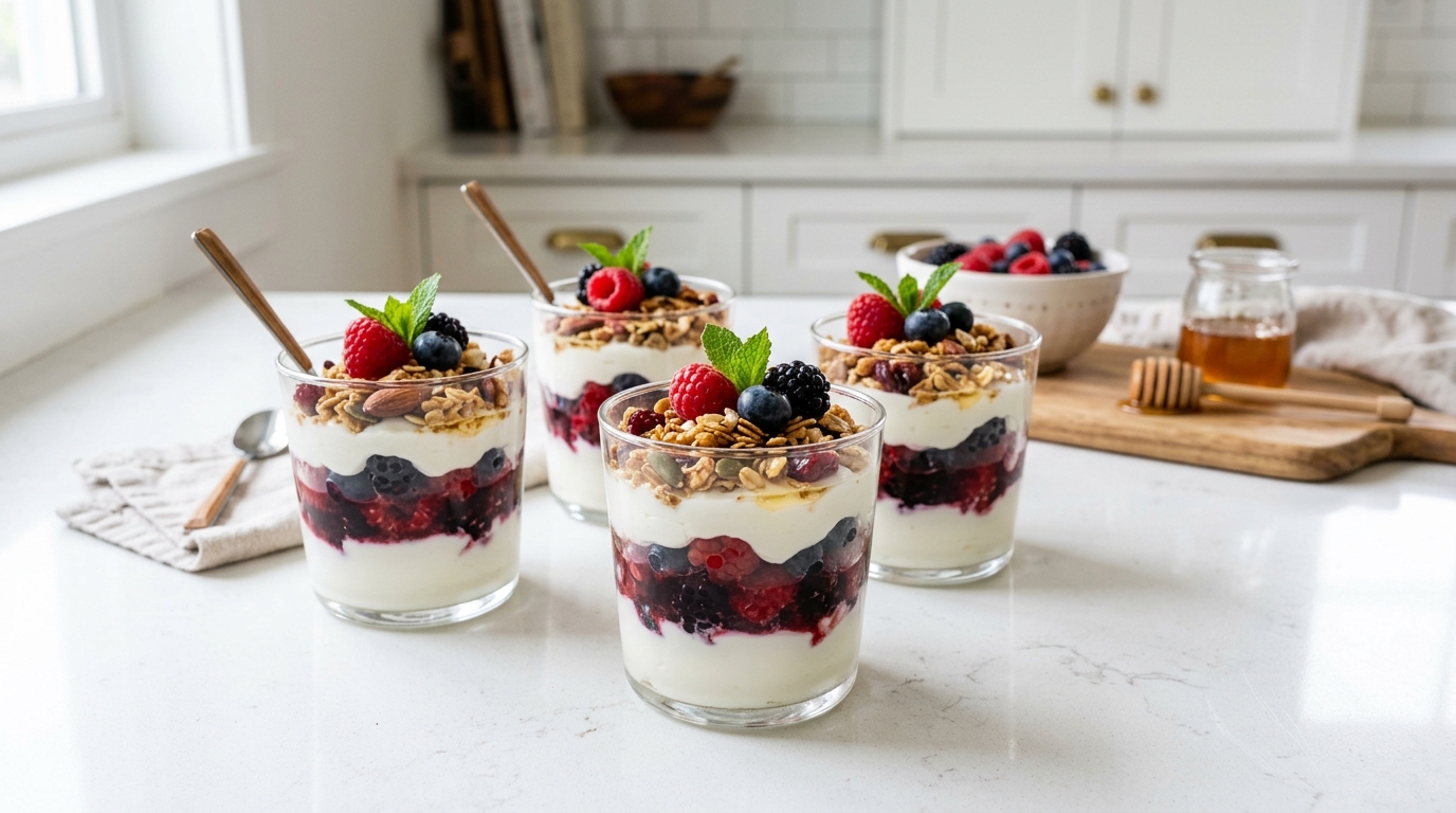 Yogurt Granola Dessert Cups – Creamy, Crunchy & Perfectly Layered