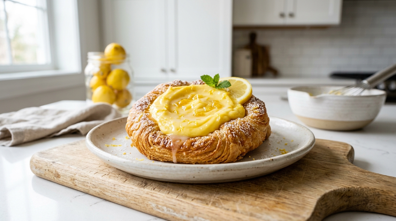 Lemon Cream Cheese Danish – Flaky, Tangy & Bakery-Worthy
