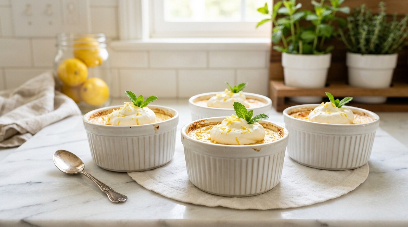 Lemon Custard Cups – Silky, Bright & Wonderfully Refreshing