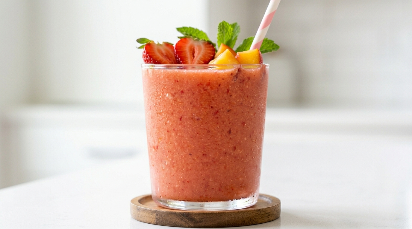 Strawberry Peach Smoothie – Sweet, Refreshing & Perfectly Fruity