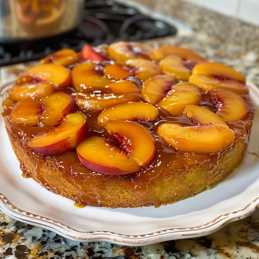 Peach Upside-Down Cake Recipe