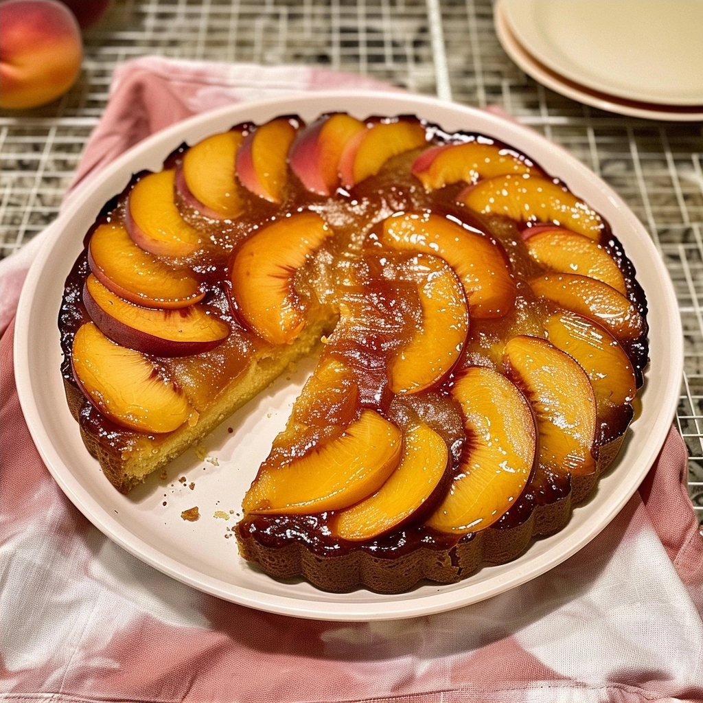 Peach Upside-Down Cake Recipe