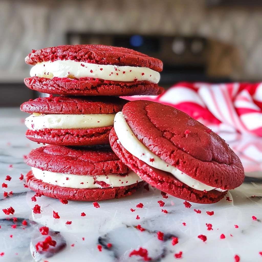 Red Velvet Sandwich Cookies Recipe