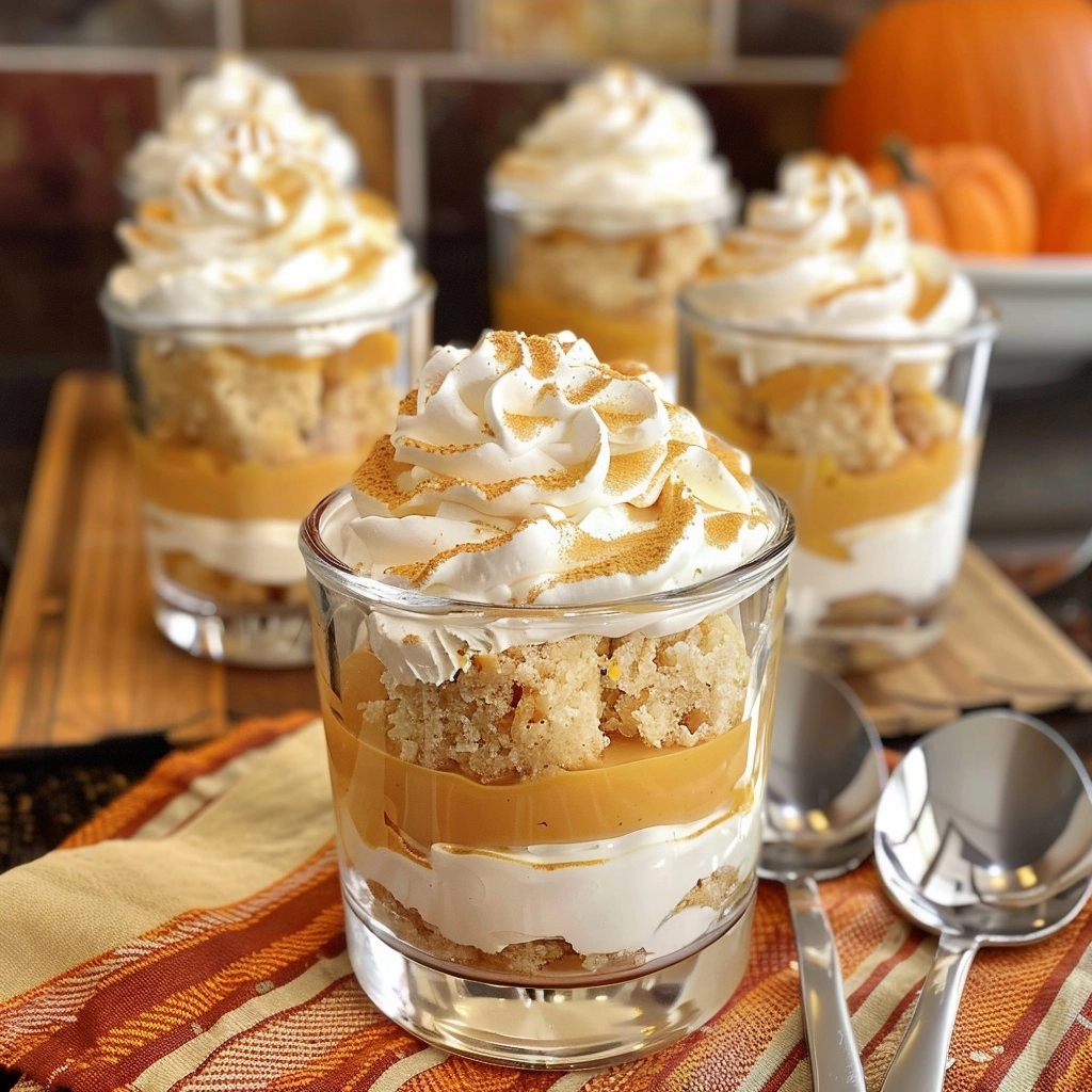 Mini Layered Pumpkin Trifles For Autumn Gatherings