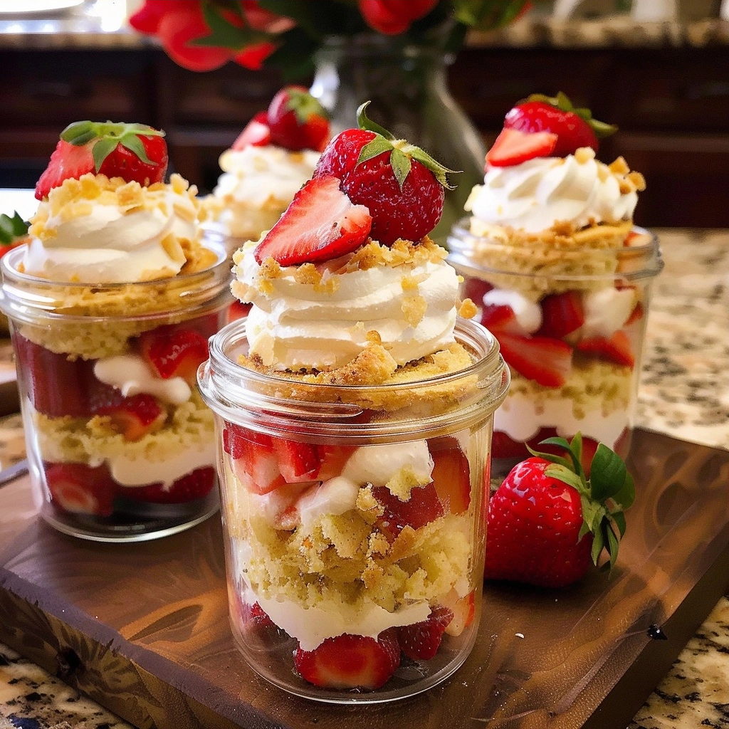 Strawberry Shortcake Trifle Cups: A Simple Layered Dessert