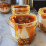 Caramel Drip Cheesecake Jars For Easy Desserts