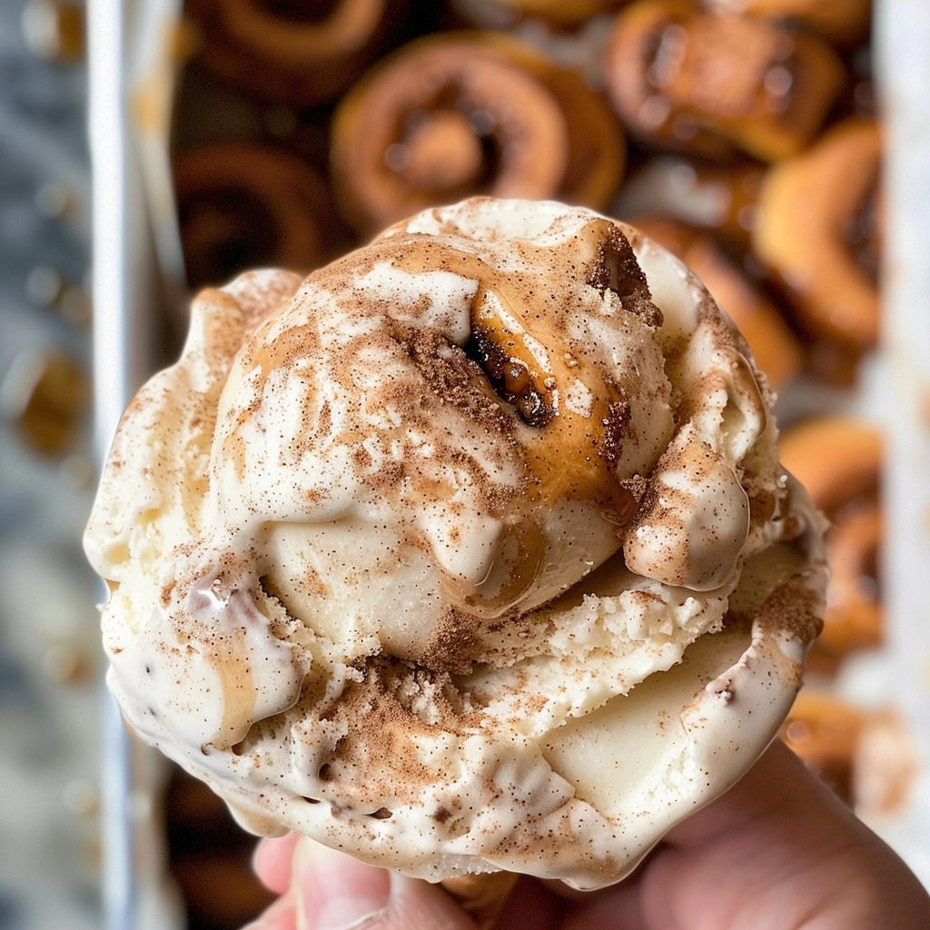 Cinnamon Roll Ice Cream Made Easy