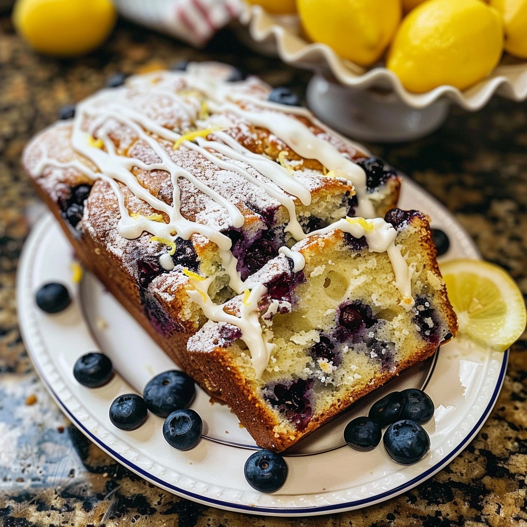 Lemon Blueberry Loaf Cake Recipe