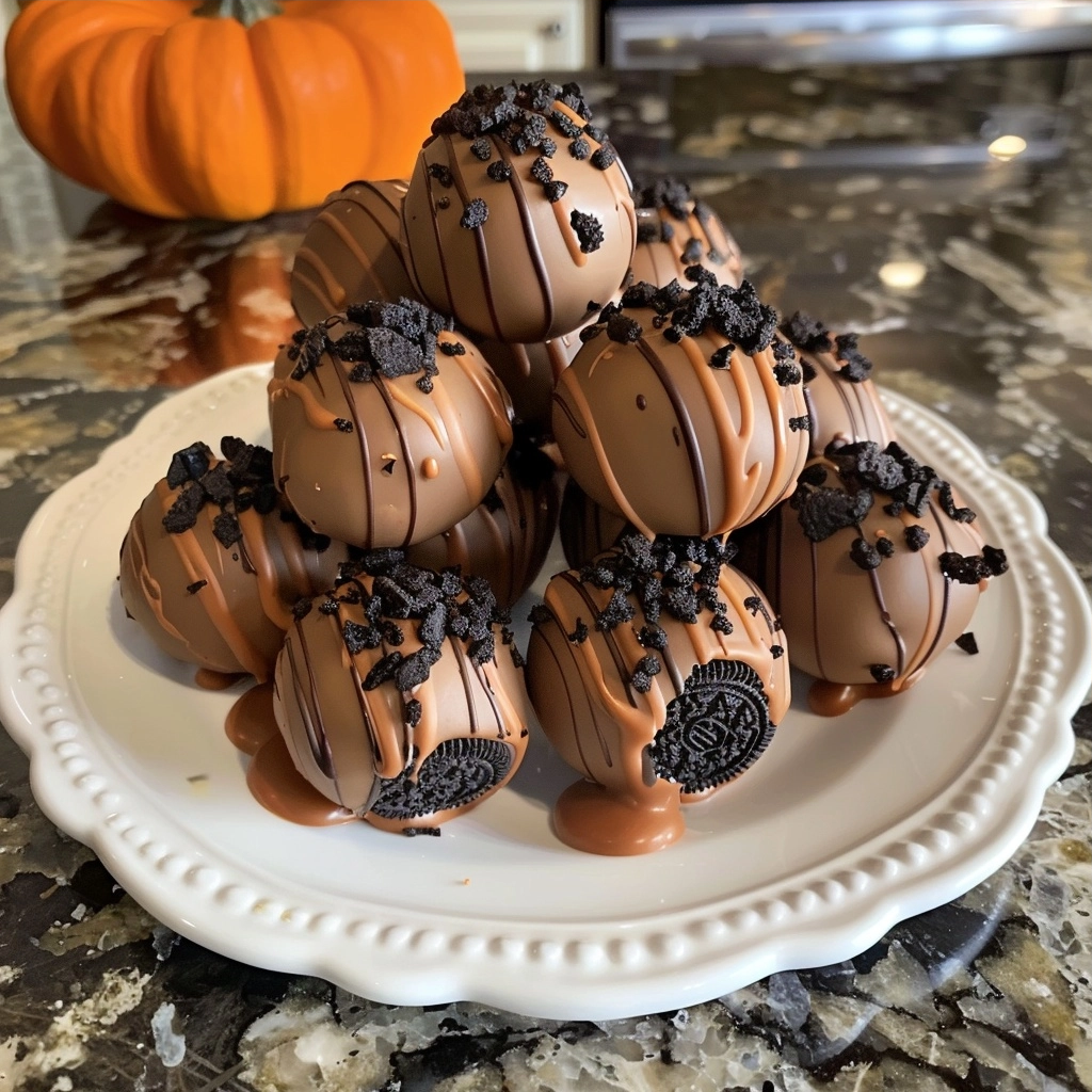 No-Bake Oreo Pumpkin Balls for Autumn Treats
