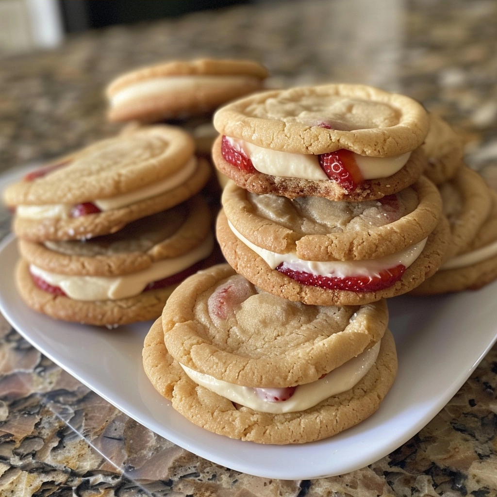 Strawberry Cheesecake Stuffed Cookies Recipe