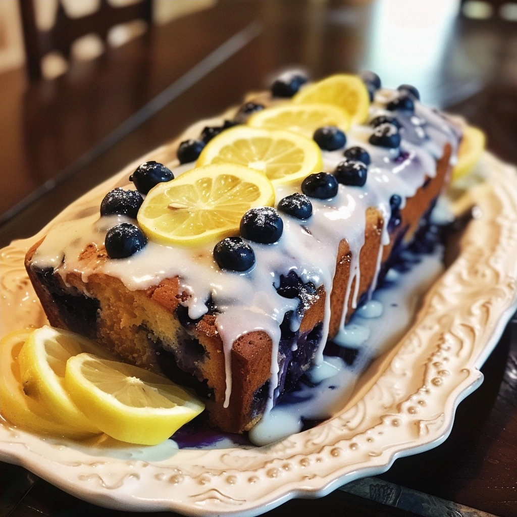 Lemon Blueberry Loaf Cake Recipe