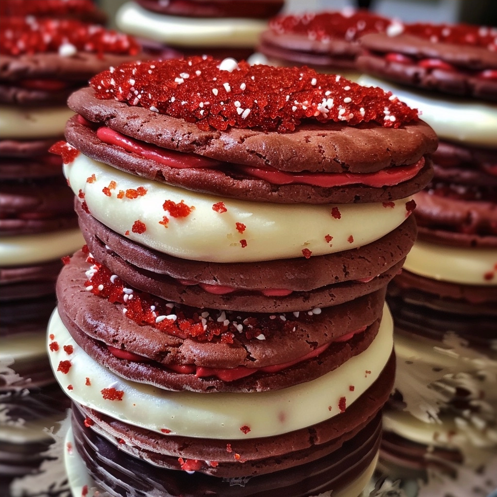 Red Velvet Sandwich Cookies Recipe