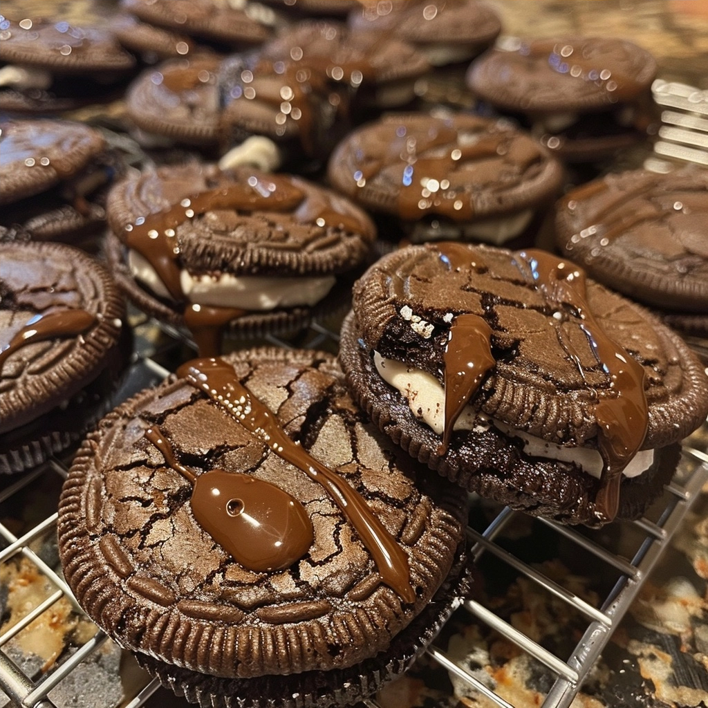 Oreo Stuffed Chocolate Cookies Recipe